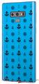 Decal style Skin Wrap compatible with Samsung Galaxy Note 9 Nautical Anchors Away 02 Blue Medium