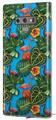 Decal style Skin Wrap compatible with Samsung Galaxy Note 9 Famingos and Flowers Blue Medium