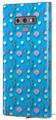 Decal style Skin Wrap compatible with Samsung Galaxy Note 9 Seahorses and Shells Blue Medium