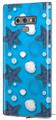Decal style Skin Wrap compatible with Samsung Galaxy Note 9 Starfish and Sea Shells Blue Medium
