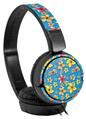 Decal style Skin Wrap for Sony MDR ZX110 Headphones Beach Flowers Blue Medium (HEADPHONES NOT INCLUDED)