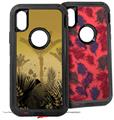 2x Decal style Skin Wrap Set compatible with Otterbox Defender iPhone X and Xs Case - Summer Palm Trees (CASE NOT INCLUDED)
