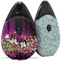 Skin Decal Wrap 2 Pack compatible with Suorin Drop Grungy Flower Bouquet VAPE NOT INCLUDED