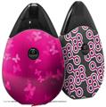 Skin Decal Wrap 2 Pack compatible with Suorin Drop Bokeh Butterflies Hot Pink VAPE NOT INCLUDED