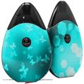 Skin Decal Wrap 2 Pack compatible with Suorin Drop Bokeh Butterflies Neon Teal VAPE NOT INCLUDED