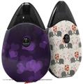 Skin Decal Wrap 2 Pack compatible with Suorin Drop Bokeh Hearts Purple VAPE NOT INCLUDED