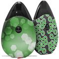 Skin Decal Wrap 2 Pack compatible with Suorin Drop Bokeh Hex Green VAPE NOT INCLUDED