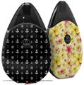 Skin Decal Wrap 2 Pack compatible with Suorin Drop Nautical Anchors Away 02 Black VAPE NOT INCLUDED