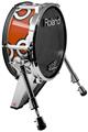 Skin Wrap works with Roland vDrum Shell KD-140 Kick Bass Drum Locknodes 03 Burnt Orange (DRUM NOT INCLUDED)