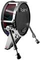 Skin Wrap works with Roland vDrum Shell KD-140 Kick Bass Drum Floating Coral Black (DRUM NOT INCLUDED)