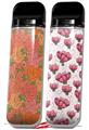 Skin Decal Wrap 2 Pack for Smok Novo v1 Flowers Pattern Roses 06 VAPE NOT INCLUDED