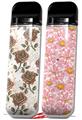 Skin Decal Wrap 2 Pack for Smok Novo v1 Flowers Pattern Roses 20 VAPE NOT INCLUDED