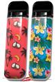 Skin Decal Wrap 2 Pack for Smok Novo v1 Coconuts Palm Trees and Bananas Coral VAPE NOT INCLUDED