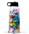 Skin Wrap Decal compatible with Hydro Flask Wide Mouth Bottle 32oz Floral Splash (BOTTLE NOT INCLUDED)