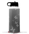 Skin Wrap Decal compatible with Hydro Flask Wide Mouth Bottle 32oz Bokeh Butterflies Grey (BOTTLE NOT INCLUDED)