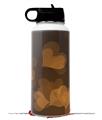 Skin Wrap Decal compatible with Hydro Flask Wide Mouth Bottle 32oz Bokeh Hearts Orange (BOTTLE NOT INCLUDED)