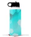 Skin Wrap Decal compatible with Hydro Flask Wide Mouth Bottle 32oz Bokeh Hex Neon Teal (BOTTLE NOT INCLUDED)