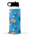 Skin Wrap Decal compatible with Hydro Flask Wide Mouth Bottle 32oz Beach Party Umbrellas Blue Medium (BOTTLE NOT INCLUDED)
