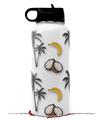 Skin Wrap Decal compatible with Hydro Flask Wide Mouth Bottle 32oz Coconuts Palm Trees and Bananas White (BOTTLE NOT INCLUDED)