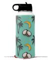 Skin Wrap Decal compatible with Hydro Flask Wide Mouth Bottle 32oz Coconuts Palm Trees and Bananas Seafoam Green (BOTTLE NOT INCLUDED)