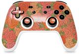 Skin Decal Wrap works with Original Google Stadia Controller Flowers Pattern Roses 06 Skin Only CONTROLLER NOT INCLUDED