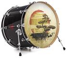 Decal Skin works with most 24" Bass Kick Drum Heads Bonsai Sunset - DRUM HEAD NOT INCLUDED