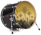 Decal Skin works with most 24" Bass Kick Drum Heads Summer Palm Trees - DRUM HEAD NOT INCLUDED