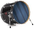 Decal Skin works with most 24" Bass Kick Drum Heads VintageID 25 Blue - DRUM HEAD NOT INCLUDED