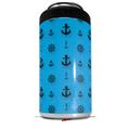 WraptorSkinz Skin Decal Wrap compatible with Yeti 16oz Tall Colster Can Cooler Insulator Nautical Anchors Away 02 Blue Medium (COOLER NOT INCLUDED)