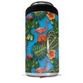 WraptorSkinz Skin Decal Wrap compatible with Yeti 16oz Tall Colster Can Cooler Insulator Famingos and Flowers Blue Medium (COOLER NOT INCLUDED)