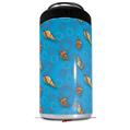 WraptorSkinz Skin Decal Wrap compatible with Yeti 16oz Tall Colster Can Cooler Insulator Sea Shells 02 Blue Medium (COOLER NOT INCLUDED)