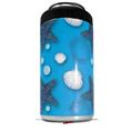 WraptorSkinz Skin Decal Wrap compatible with Yeti 16oz Tall Colster Can Cooler Insulator Starfish and Sea Shells Blue Medium (COOLER NOT INCLUDED)