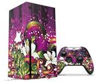 WraptorSkinz Skin Wrap compatible with the 2020 XBOX Series X Console and Controller Grungy Flower Bouquet (XBOX NOT INCLUDED)
