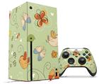 WraptorSkinz Skin Wrap compatible with the 2020 XBOX Series X Console and Controller Birds Butterflies and Flowers (XBOX NOT INCLUDED)