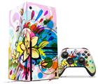 WraptorSkinz Skin Wrap compatible with the 2020 XBOX Series X Console and Controller Floral Splash (XBOX NOT INCLUDED)