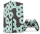 WraptorSkinz Skin Wrap compatible with the 2020 XBOX Series X Console and Controller Locknodes 02 Seafoam Green (XBOX NOT INCLUDED)