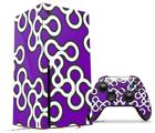 WraptorSkinz Skin Wrap compatible with the 2020 XBOX Series X Console and Controller Locknodes 03 Purple (XBOX NOT INCLUDED)