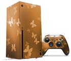 WraptorSkinz Skin Wrap compatible with the 2020 XBOX Series X Console and Controller Bokeh Butterflies Orange (XBOX NOT INCLUDED)