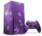 WraptorSkinz Skin Wrap compatible with the 2020 XBOX Series X Console and Controller Bokeh Butterflies Purple (XBOX NOT INCLUDED)