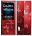 iPod Nano 5G Skin - Bokeh Butterflies Red
