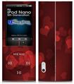 iPod Nano 5G Skin - Bokeh Hearts Red