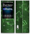 iPod Nano 5G Skin - Bokeh Music Green