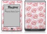 Flowers Pattern Roses 13 - Decal Style Skin (fits Amazon Kindle Touch Skin)