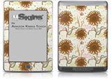 Flowers Pattern 19 - Decal Style Skin (fits Amazon Kindle Touch Skin)