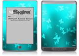 Bokeh Butterflies Neon Teal - Decal Style Skin (fits Amazon Kindle Touch Skin)