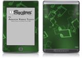 Bokeh Music Green - Decal Style Skin (fits Amazon Kindle Touch Skin)