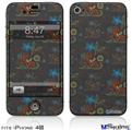 iPhone 4S Decal Style Vinyl Skin - Flowers Pattern 07