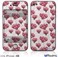 iPhone 4S Decal Style Vinyl Skin - Flowers Pattern 16