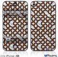 iPhone 4S Decal Style Vinyl Skin - Locknodes 01 Burnt Orange