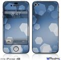 iPhone 4S Decal Style Vinyl Skin - Bokeh Hex Blue